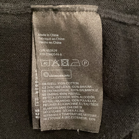 H&M - Men’s Crewneck Pullover Sweater 100% Cotton‎ in Black - Large - Picture 3 of 7